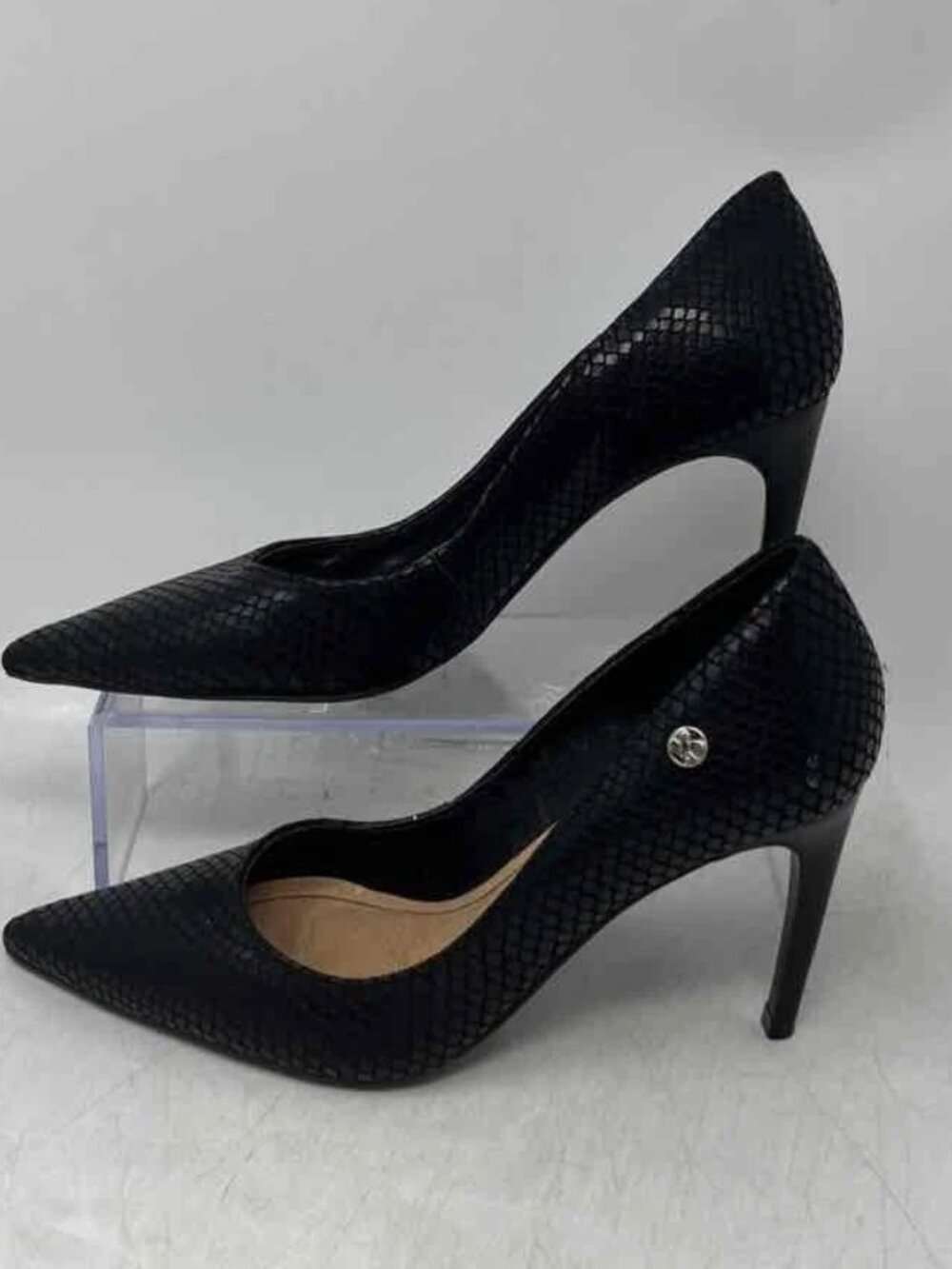 Bottero Womens Black Leather Stiletto Pump Heels Size 6